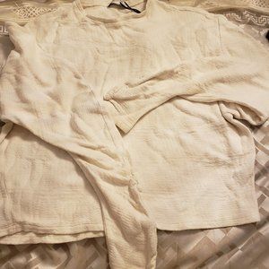 Zara light cream sweater